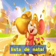 lista de natal para imprimir